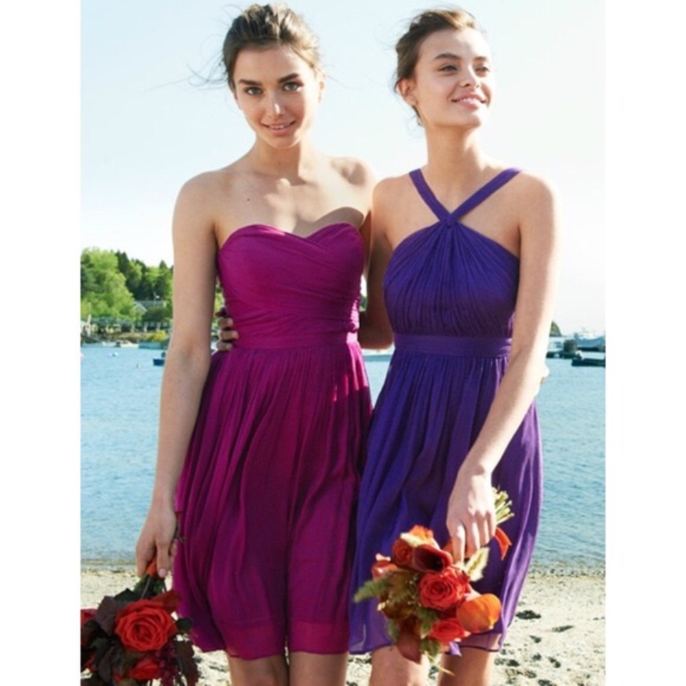 EUC J.Crew Purple Silk Dress